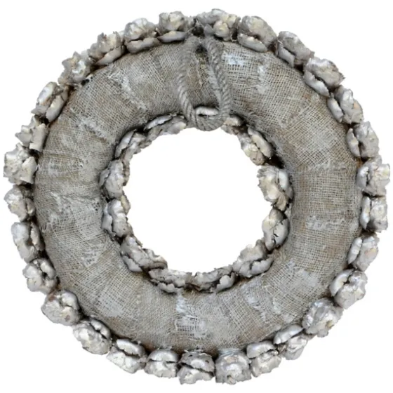 Champagne Dried Coco Flower Wreath, 20 In.-Kirkland's Home Flash Sale