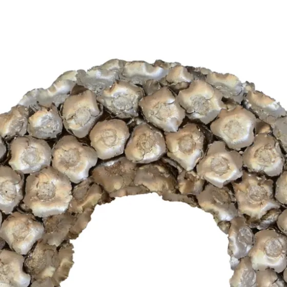 Champagne Dried Coco Flower Wreath, 20 In.-Kirkland's Home Flash Sale