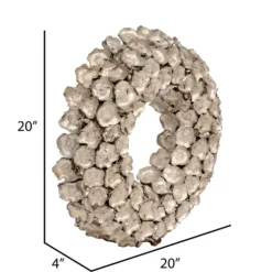 Champagne Dried Coco Flower Wreath, 20 In.-Kirkland's Home Flash Sale