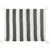 Charcoal And White Striped Cotton Throw-Kirkland's Home Discount