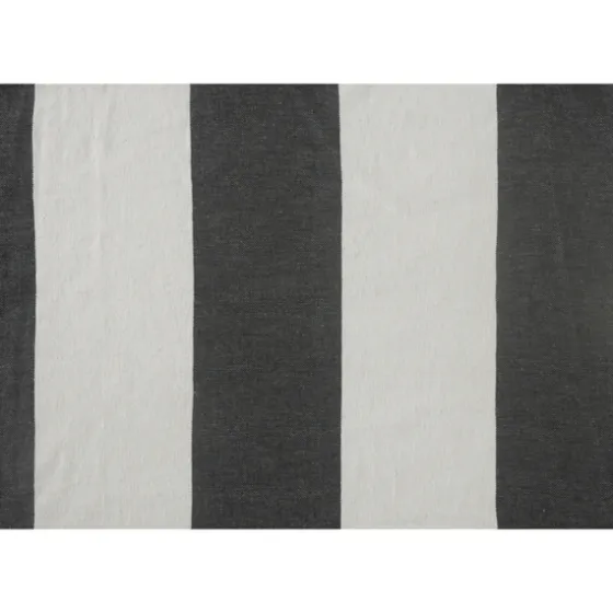 Charcoal And White Striped Cotton Throw-Kirkland's Home Discount