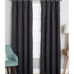 Charcoal Box Pleated Single Curtain Panel, 84 In.-Kirkland's Home Store