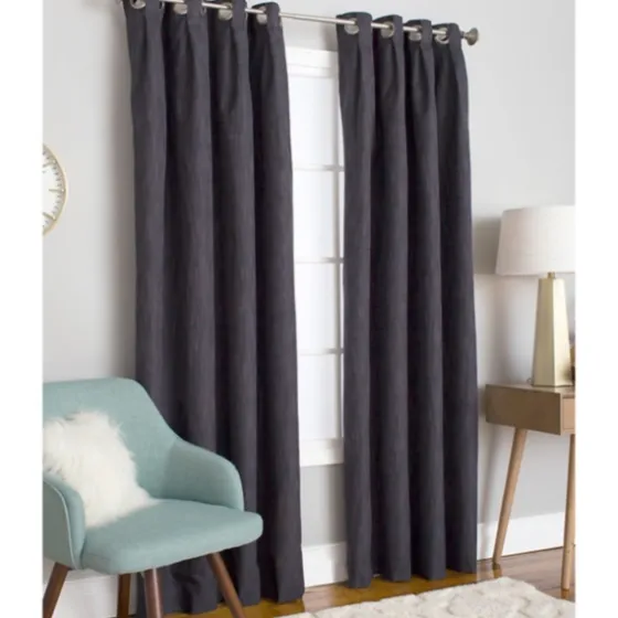 Charcoal Box Pleated Single Curtain Panel, 84 In.-Kirkland's Home Store