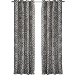 Charcoal Chenille Single Curtain Panel, 84 In.-Kirkland's Home Clearance