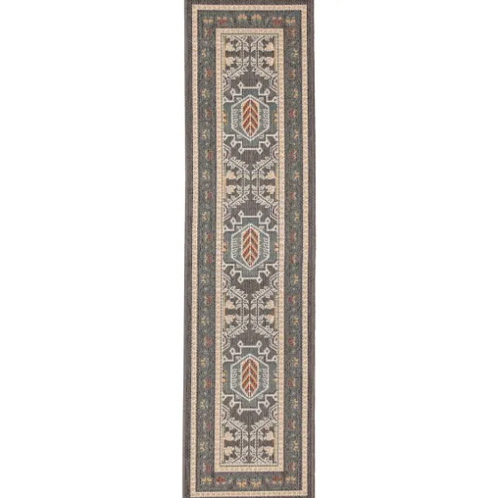 Charcoal Diamond Nile Indoor/Outdoor Runner, 1X7-Kirkland's Home Fashion