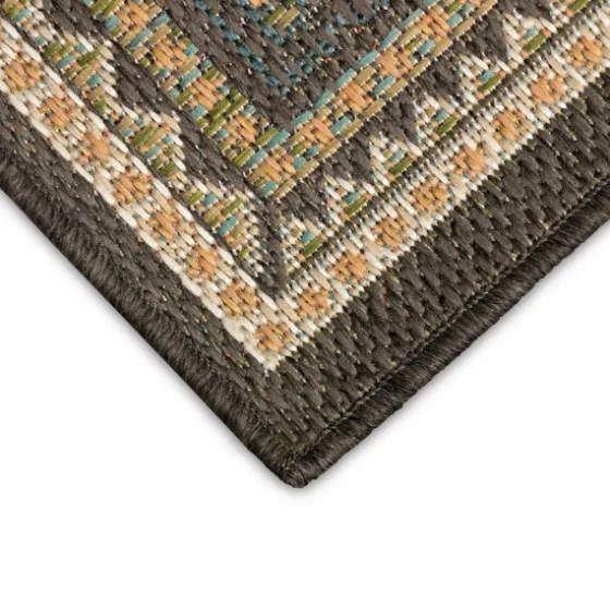 Charcoal Diamond Nile Indoor/Outdoor Runner, 1X7-Kirkland's Home Fashion