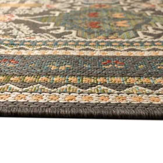 Charcoal Diamond Nile Indoor/Outdoor Runner, 1X7-Kirkland's Home Fashion