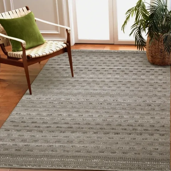 Charcoal Embellished Outdoor Area Rug, 8X10-Kirkland's Home Sale