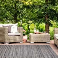 Charcoal Embellished Outdoor Area Rug, 5X8-Kirkland's Home Cheap