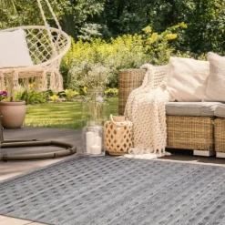Charcoal Embellished Outdoor Area Rug, 5X8-Kirkland's Home Cheap