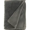 Charcoal Faux Sheared Mink Throw-Kirkland's Home New