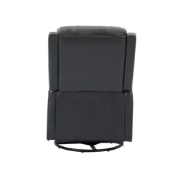 Charcoal Genuine Leather Swivel Recliner-Kirkland's Home Cheap