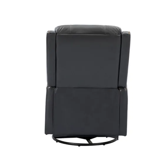 Charcoal Genuine Leather Swivel Recliner-Kirkland's Home Cheap