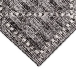 Charcoal Geo Lattice Outdoor Area Rug, 7X9-Kirkland's Home Discount