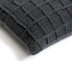 Charcoal Knit Cotton Pillow-Kirkland's Home Discount
