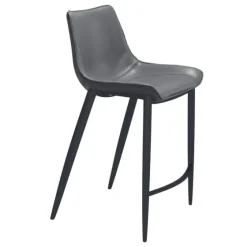 Charcoal Leather Stitch Counter Stools, Set Of 2-Kirkland's Home Best