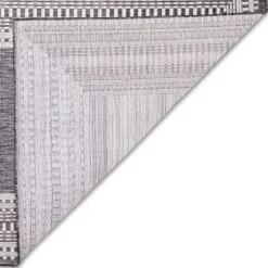 Charcoal Linear Macy Indoor/Outdoor Area Rug, 7X9-Kirkland's Home Outlet