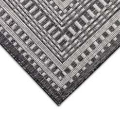 Charcoal Linear Macy Indoor/Outdoor Area Rug, 4X7-Kirkland's Home Best
