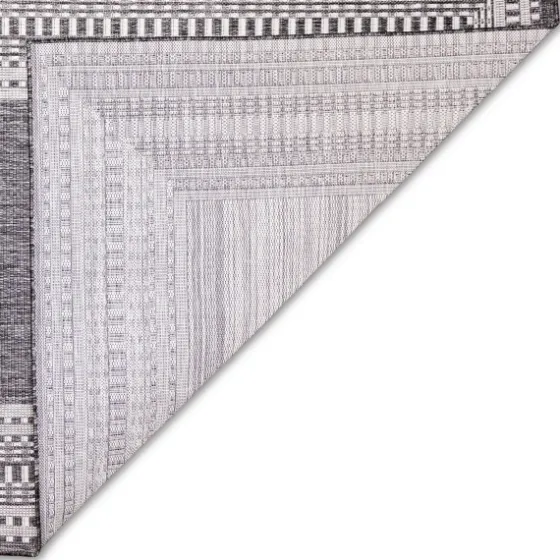 Charcoal Linear Macy Indoor/Outdoor Area Rug, 4X7-Kirkland's Home Best