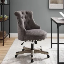 Charcoal Miller Tufted Office Chair-Kirkland's Home Fashion
