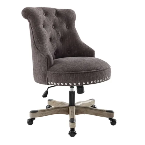 Charcoal Miller Tufted Office Chair-Kirkland's Home Fashion