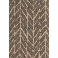 Charcoal Mocha Chevron Outdoor Area Rug, 7X10-Kirkland's Home Best Sale