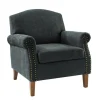 Charcoal Nailhead Trim Armchair-Kirkland's Home Outlet