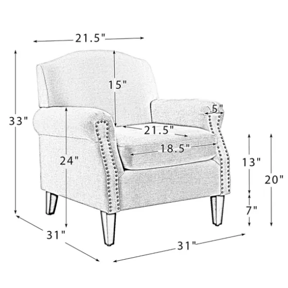 Charcoal Nailhead Trim Armchair-Kirkland's Home Outlet