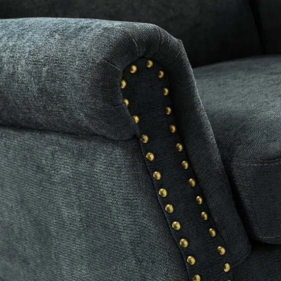 Charcoal Nailhead Trim Armchair-Kirkland's Home Outlet