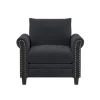 Charcoal Rolled Arms Upholstered Accent Chair-Kirkland's Home Online
