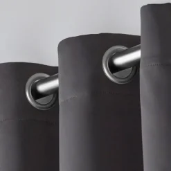 Charcoal Sateen Curtain Panel Set, 96 In.-Kirkland's Home Discount
