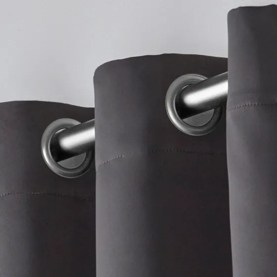 Charcoal Sateen Curtain Panel Set, 96 In.-Kirkland's Home Discount