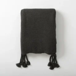 Charcoal Spring Knit Throw Blanket-Kirkland's Home Sale
