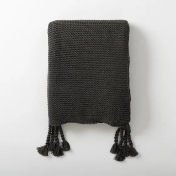 Charcoal Spring Knit Throw Blanket-Kirkland's Home Sale