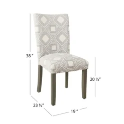 Charcoal Square Highback Dining Chairs, Set Of 2-Kirkland's Home Online