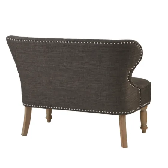 Charcoal Tufted Upholstered Settee-Kirkland's Home Clearance