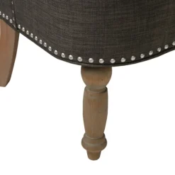 Charcoal Tufted Upholstered Settee-Kirkland's Home Clearance