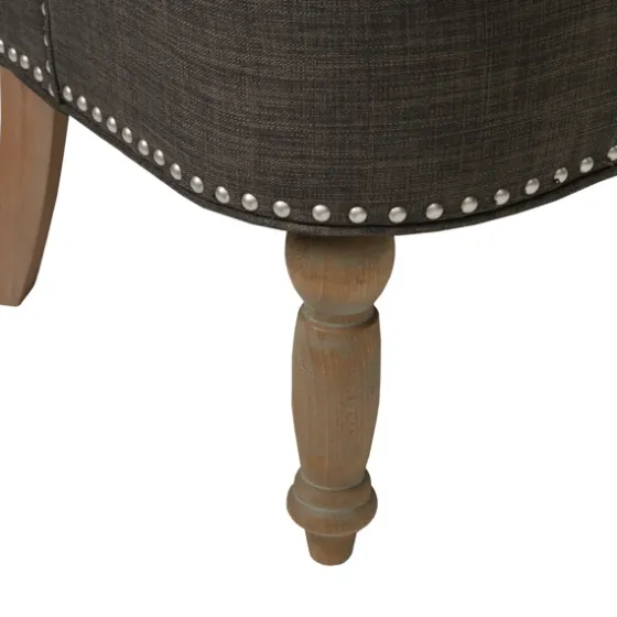 Charcoal Tufted Upholstered Settee-Kirkland's Home Clearance