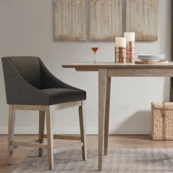 Charcoal Upholstered Seat Counter Stool-Kirkland's Home Shop