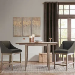 Charcoal Upholstered Seat Counter Stool-Kirkland's Home Shop