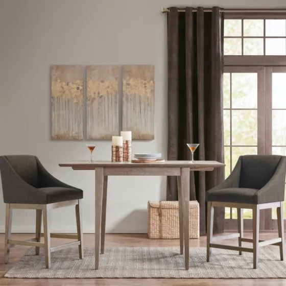 Charcoal Upholstered Seat Counter Stool-Kirkland's Home Shop