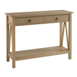 Charleston Rustic Gray Console Table With Shelf-Kirkland's Home Cheap