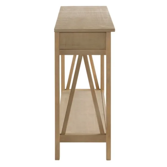 Charleston Rustic Gray Console Table With Shelf-Kirkland's Home Cheap