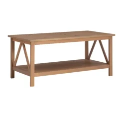 Charleston Rustic Gray Coffee Table With Shelf-Kirkland's Home Outlet
