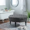 Charlotte Tufted Round Charcoal Ottoman-Kirkland's Home Flash Sale