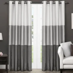 Chateau Stripe Curtain Panel Set, 96 In.-Kirkland's Home Online