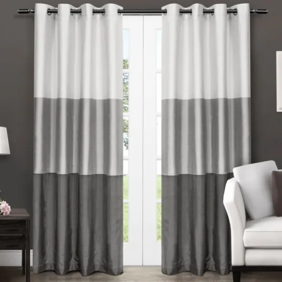 Chateau Stripe Curtain Panel Set, 96 In.-Kirkland's Home Online