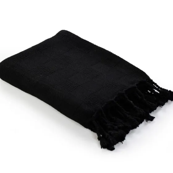 Checkered Weave Fringe Throw-Kirkland's Home Cheap
