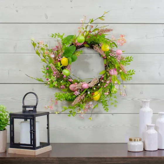 Cheerful Colored Eggs Easter Wreath-Kirkland's Home Online