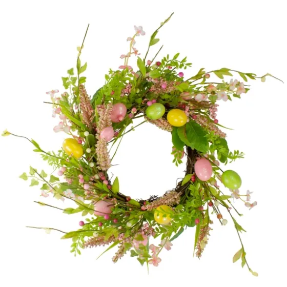 Cheerful Colored Eggs Easter Wreath-Kirkland's Home Online